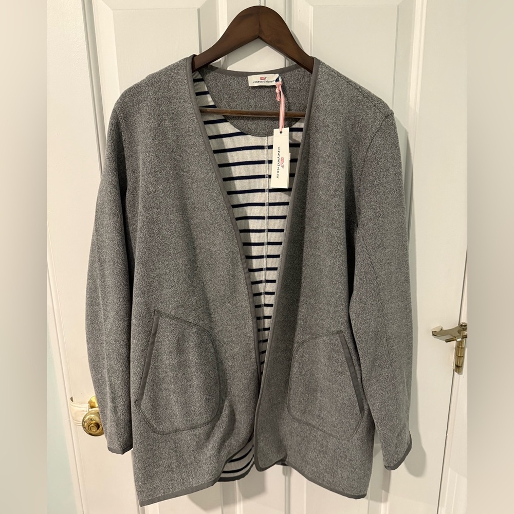 Vineyard Vines Sweater Fleece Open Jacket